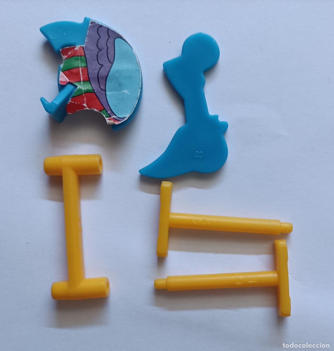 Figuras de goma Kinder: piezas de pajaro pirata equilibrista kinder antiguo montable secundario desmontable marinero k 98
