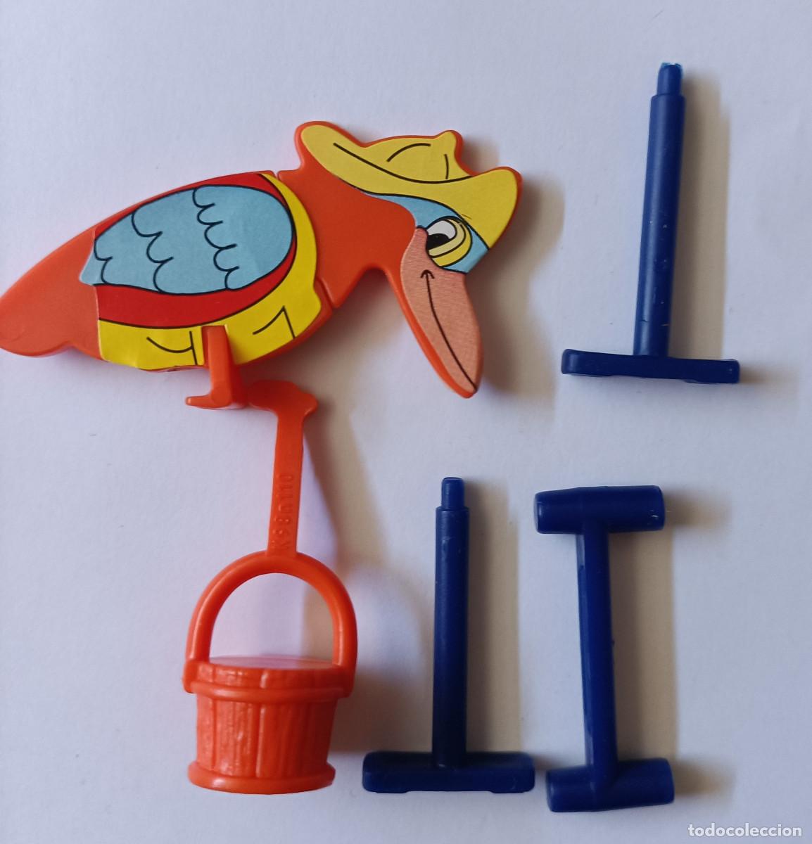 Figuras de goma Kinder: cubo pajaro pirata equilibrista kinder antiguo montable secundario desmontable marinero k 98