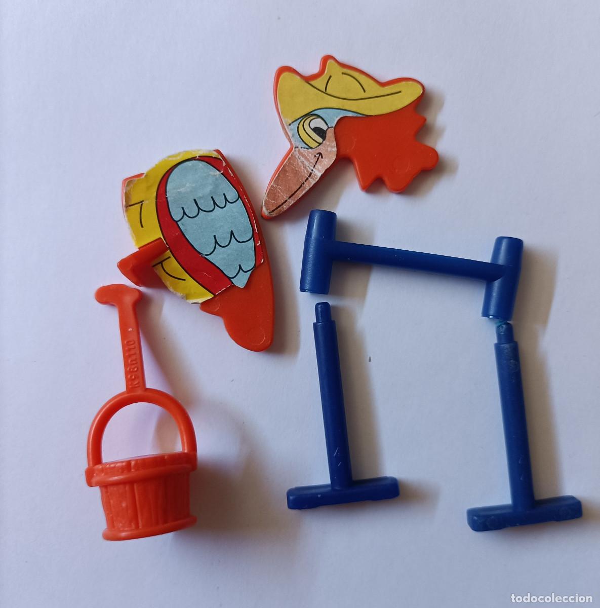 Figuras de goma Kinder: cubo pajaro pirata equilibrista kinder antiguo montable secundario desmontable marinero k 98