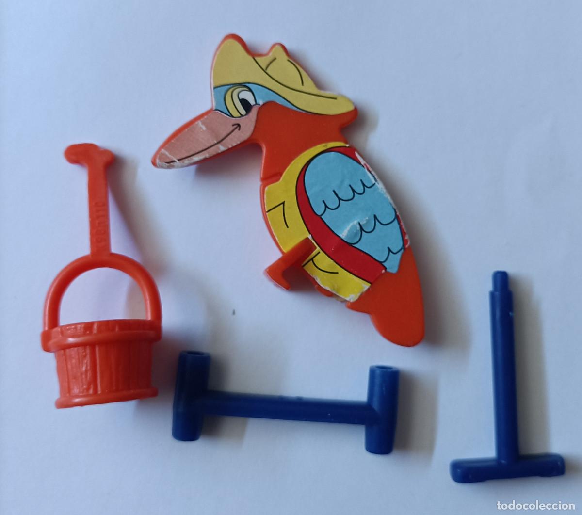 Figuras de goma Kinder: cubo pajaro pirata equilibrista kinder antiguo montable secundario desmontable marinero k 98