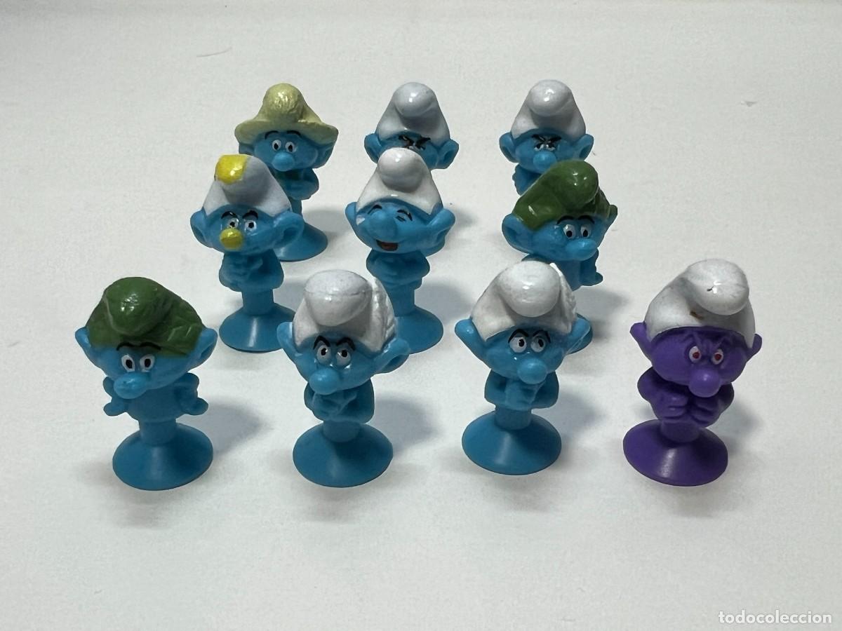 Figuras de goma y PVC: STIKEEZ LOS PITUFOS LIDL LOTE X10