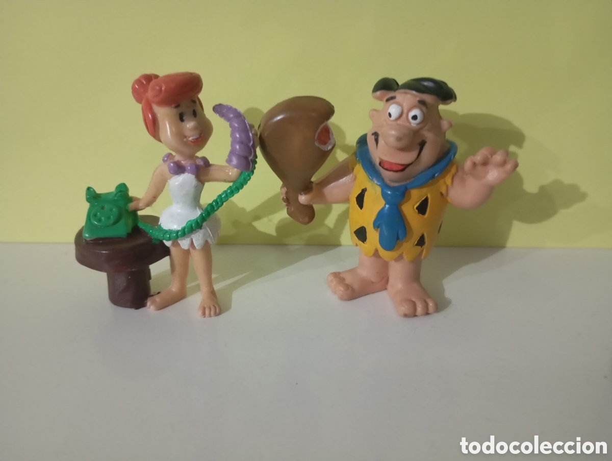 Figuras de goma y PVC: Figuras PVC de Vilma y Pedro Los Picapiedra Comics Spain Buen estado The Flintstones Mu&ntilde;eco Retro