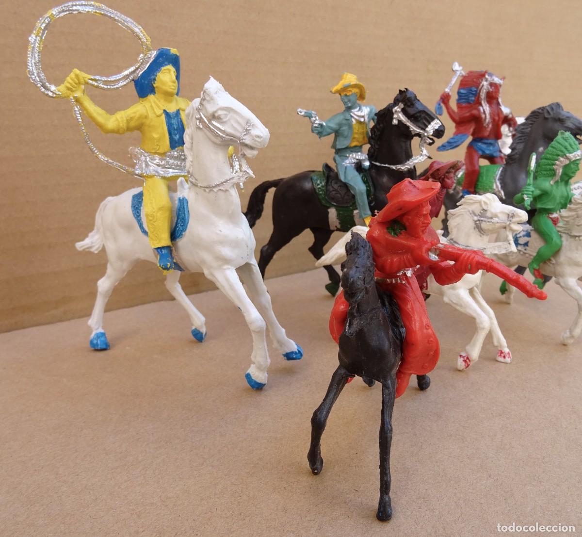 Figuras de goma y PVC: REIGON LOTE DE FIGURAS COWBOYS E INDIOS - Foto 4