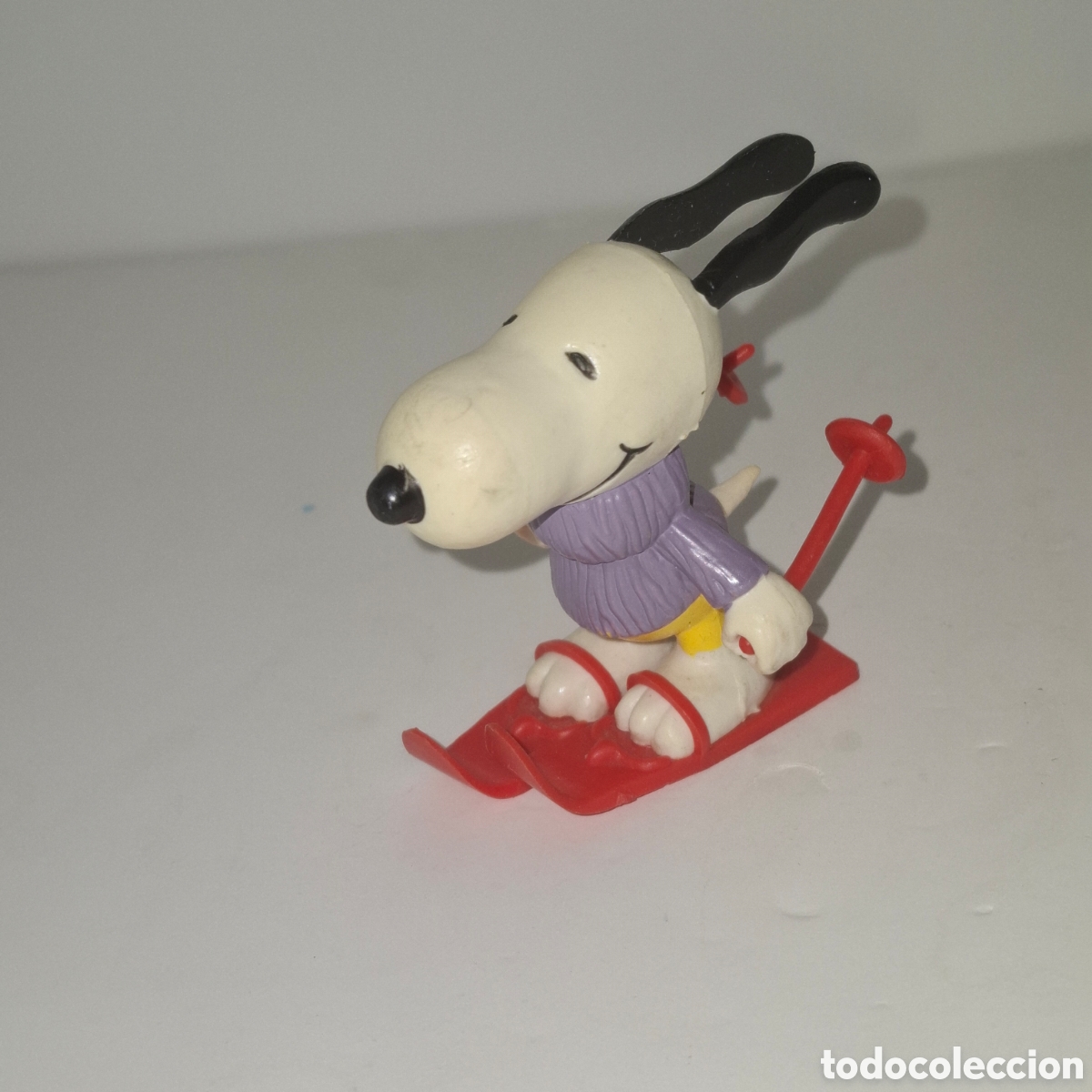 Figuras de goma y PVC: SNOOPY ESQUIADOR SERIE DEPORTES FIGURA DE PVC MADE IN HONG KONG A&Ntilde;OS 80