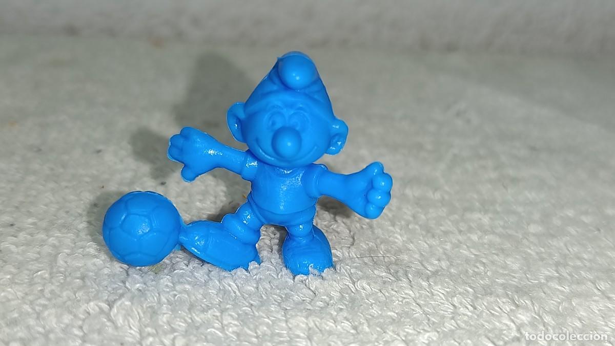 Figuras de goma y PVC: DUNKIN PHOSKITOS : ANTIGUA FIGURA DE LOS PITUFOS THE SMURFS PITUFO FUTBOLISTA PEYO A&Ntilde;OS 80