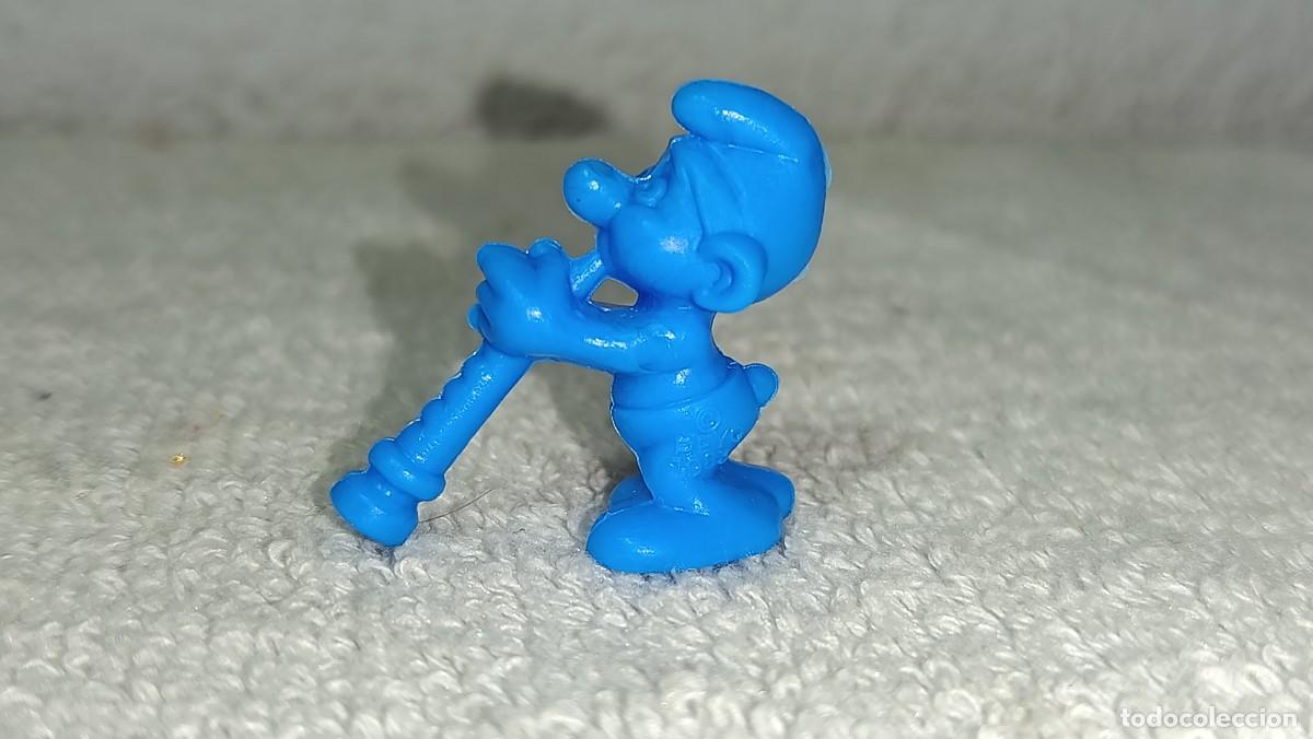 Figuras de goma y PVC: DUNKIN PHOSKITOS : ANTIGUA FIGURA DE LOS PITUFOS THE SMURFS PITUFO FLAUTISTA PEYO A&Ntilde;OS 80