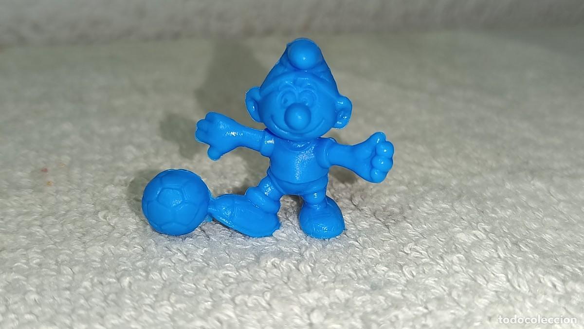 Figuras de goma y PVC: DUNKIN PHOSKITOS : ANTIGUA FIGURA DE LOS PITUFOS THE SMURFS PITUFO FUTBOLISTA PEYO A&Ntilde;OS 80