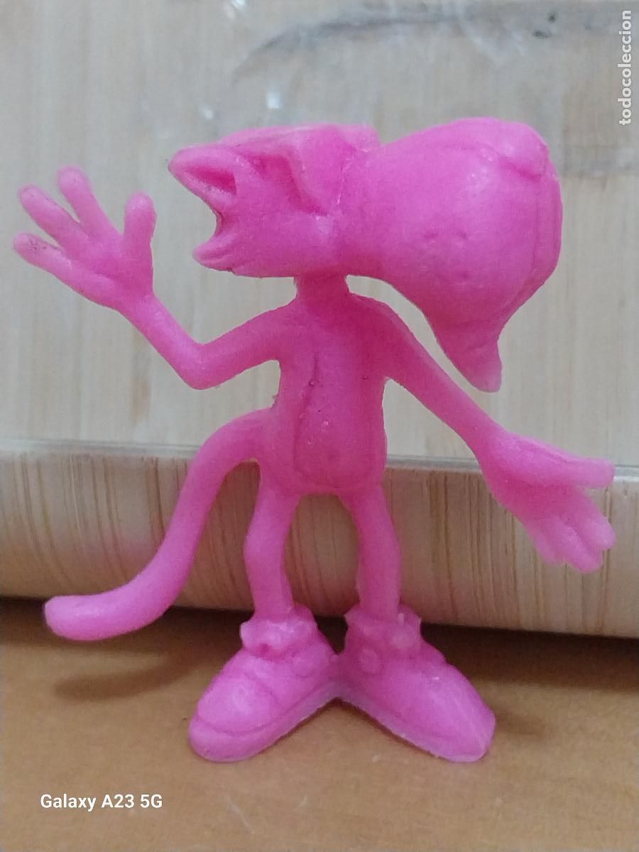 Figuras de goma y PVC: CHEETOS CHESTER MATUTANO PL&Aacute;STICO ROSA A&Ntilde;OS 90 FIGURA 6.5 CMS ALTO JUGADO