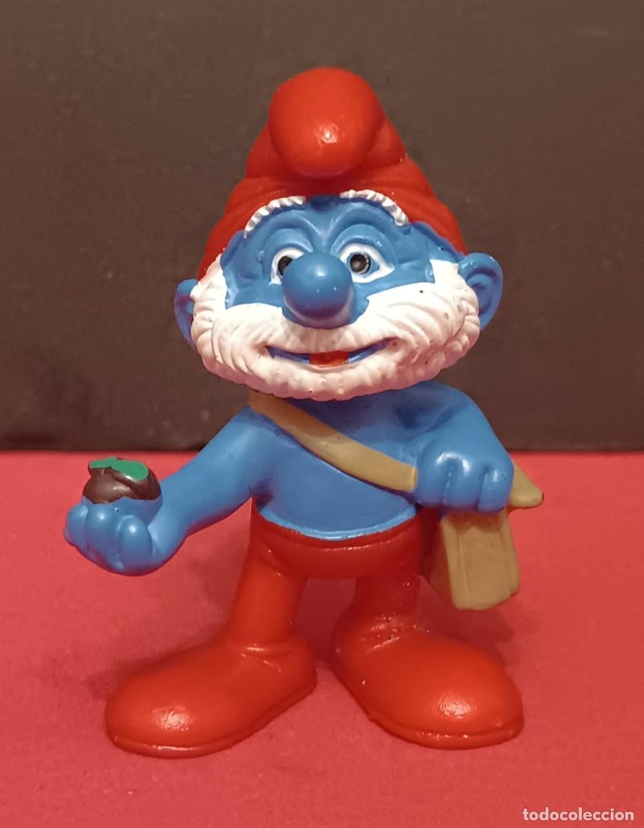 Figuras de goma y PVC: FIGURA DE GOMA PVC SERIE LOS PITUFOS SMURFS PAPA PITUFO SCHLEICH