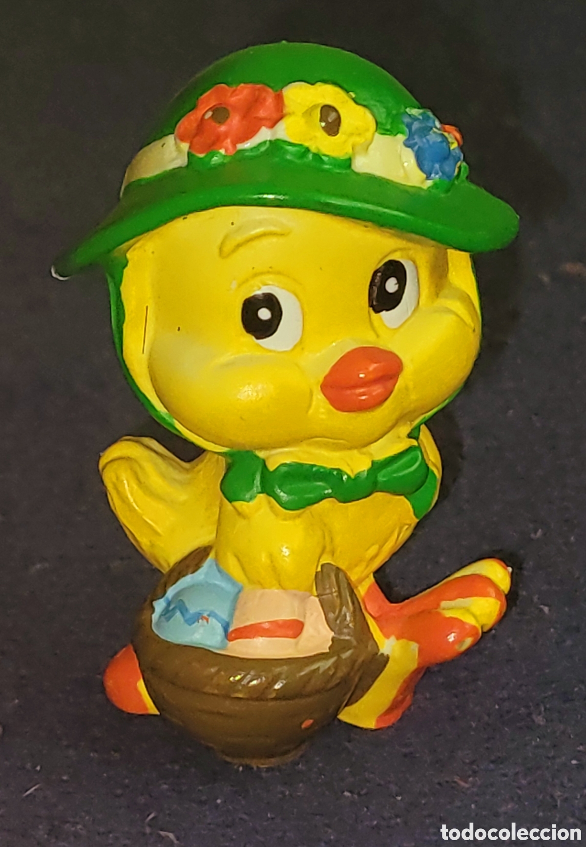 Figuras de goma y PVC: Bonita figura pvc goma serie conejos Pascua H&auml;schen und Entchen marca Maia Borges Portugal