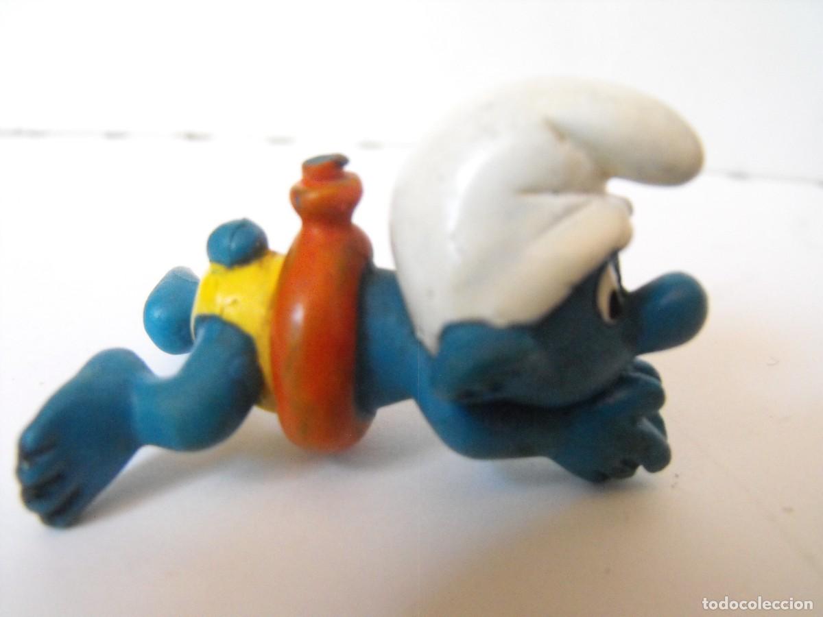 Figuras de Borracha e PVC: FIGURA de Pitufo nadador. PEYO.