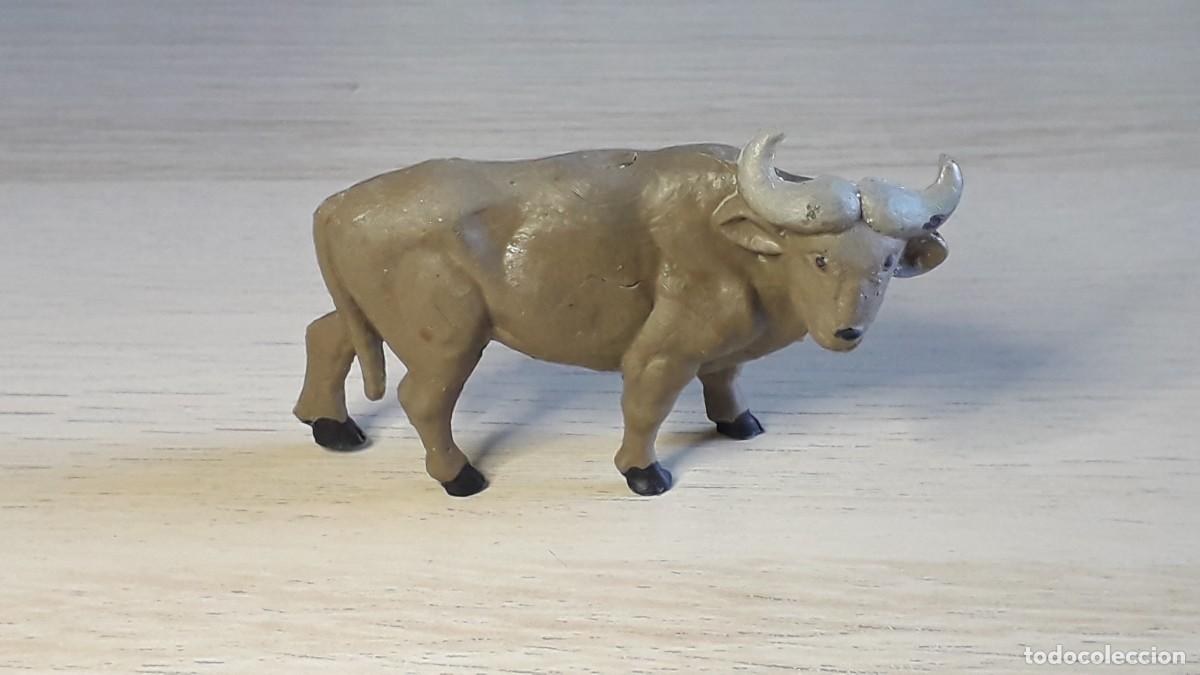 Figuras de goma y PVC: B&uacute;falo, fabricado en goma, promocional jabones Omo Spain tipo Jecsan, original a&ntilde;os 60.