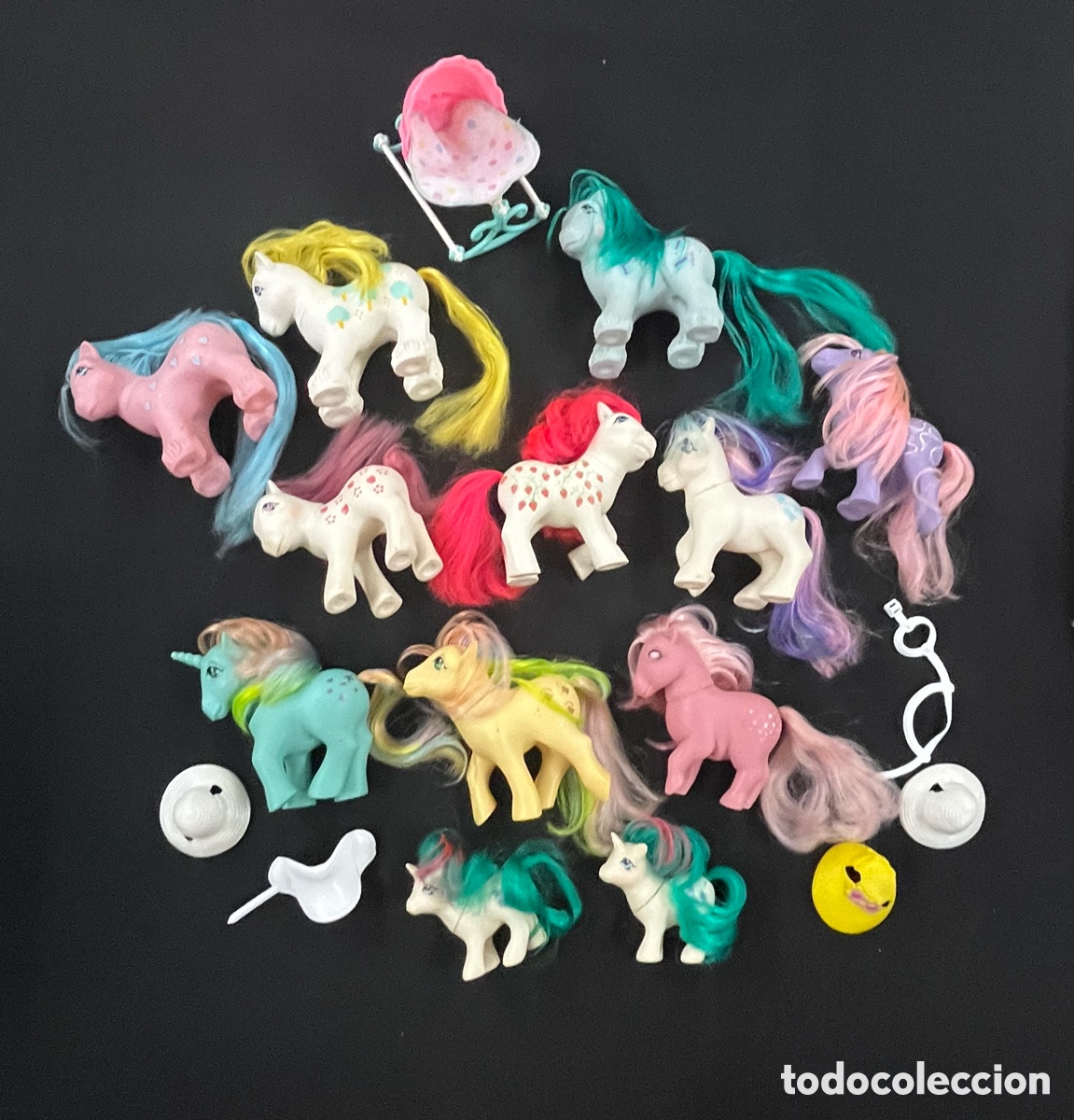 Gummi- und PVC-Figuren: Lote mi peque&ntilde;o pony, my little pony. A&ntilde;os 80.