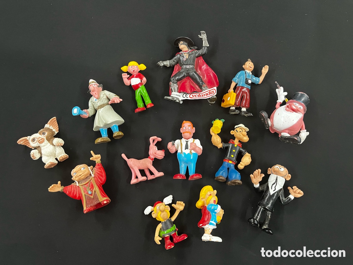 Figure di Gomma e PVC: Lote antiguas figuras mu&ntilde;ecos de pvc.