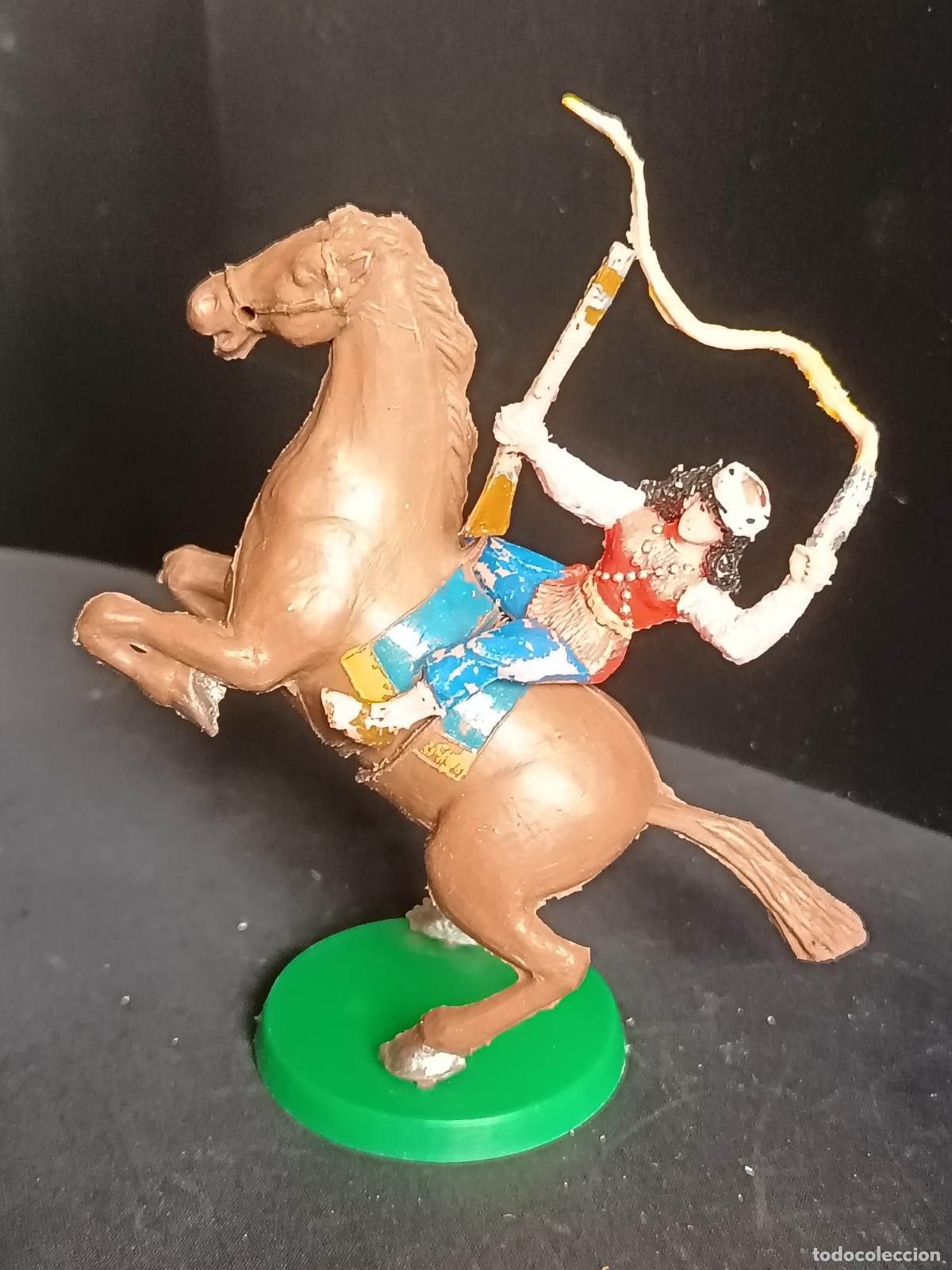Figuras de Borracha e PVC: SANKARA a caballo del tebeo EL COSACO VERDE. Figura Pvc de los a&ntilde;os 60 de Estereoplast Barcelona