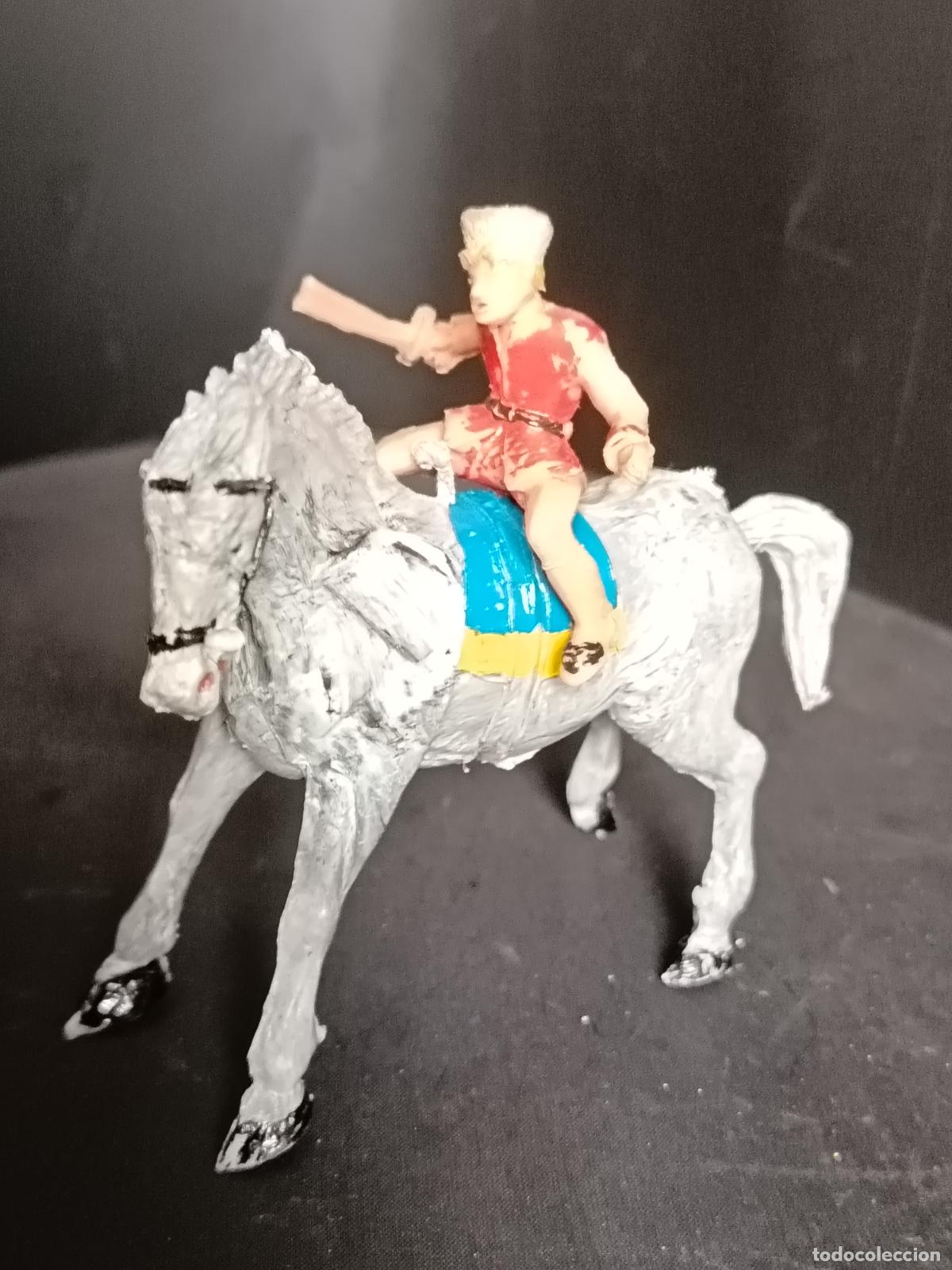 Figuras de Borracha e PVC: EL COSACO VERDE a caballo del tebeo. Figura Pvc de los a&ntilde;os 60 de Estereoplast Barcelona