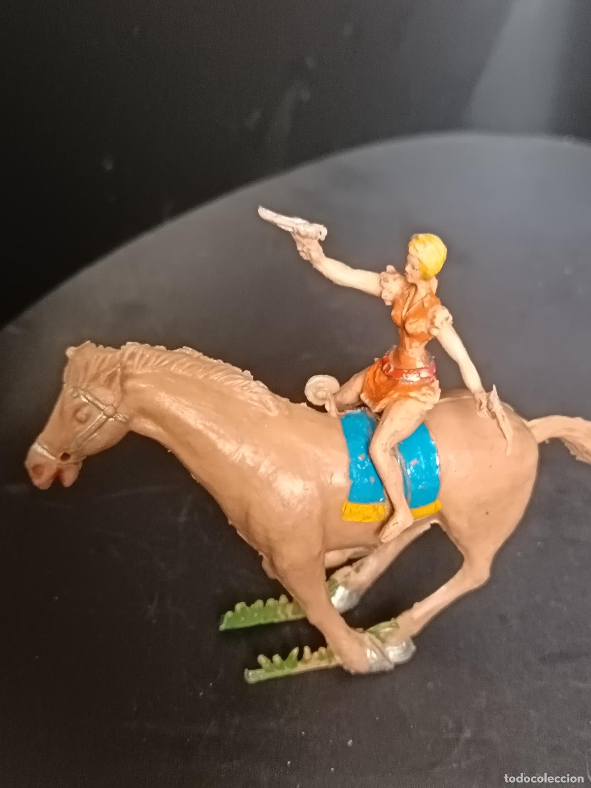 Figuras de Borracha e PVC: ANA a caballo del tebeo APACHE. Figura Pvc de los a&ntilde;os 60 de Estereoplast Barcelona