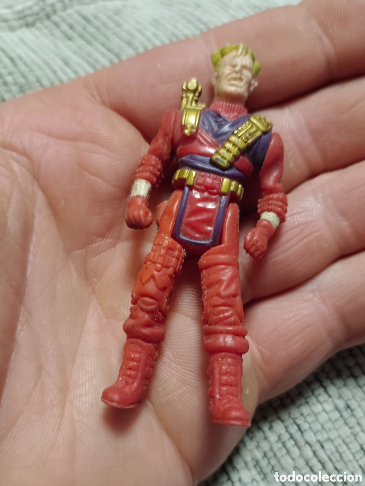 Figuras de goma y PVC: Mini figura de acci&oacute;n roja exclusiva de Kenner Mask M.A.S.K Floyd Malloy de 1980