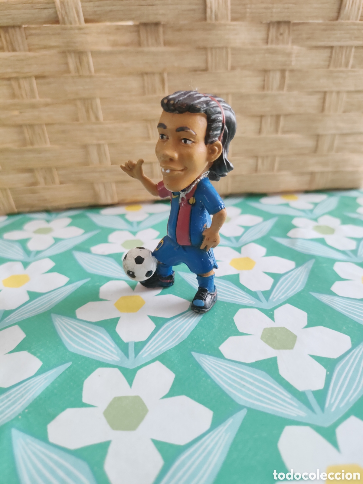 Figuras de goma y PVC: Figura pvc futbol Ronaldinho Barcelona