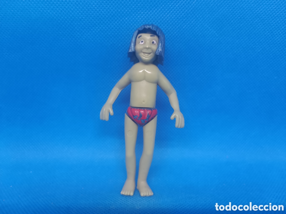 Figuras de goma y PVC: Figura Mowgli El libro de la selva viviente Nesquick instant&aacute;neo 1966 promocional