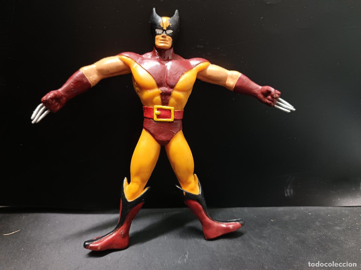 Figuras de goma y PVC: LOBEZNO, X-Men. Figura de goma flexible. Marca: Comics Spain 1990. 16cm.