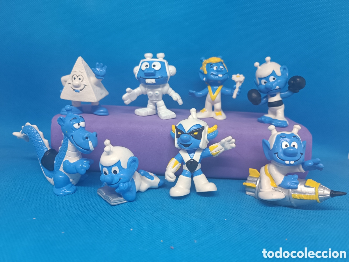 Figuras de goma y PVC: Familia PVC Astrosniks sniks azules 1982 Bully