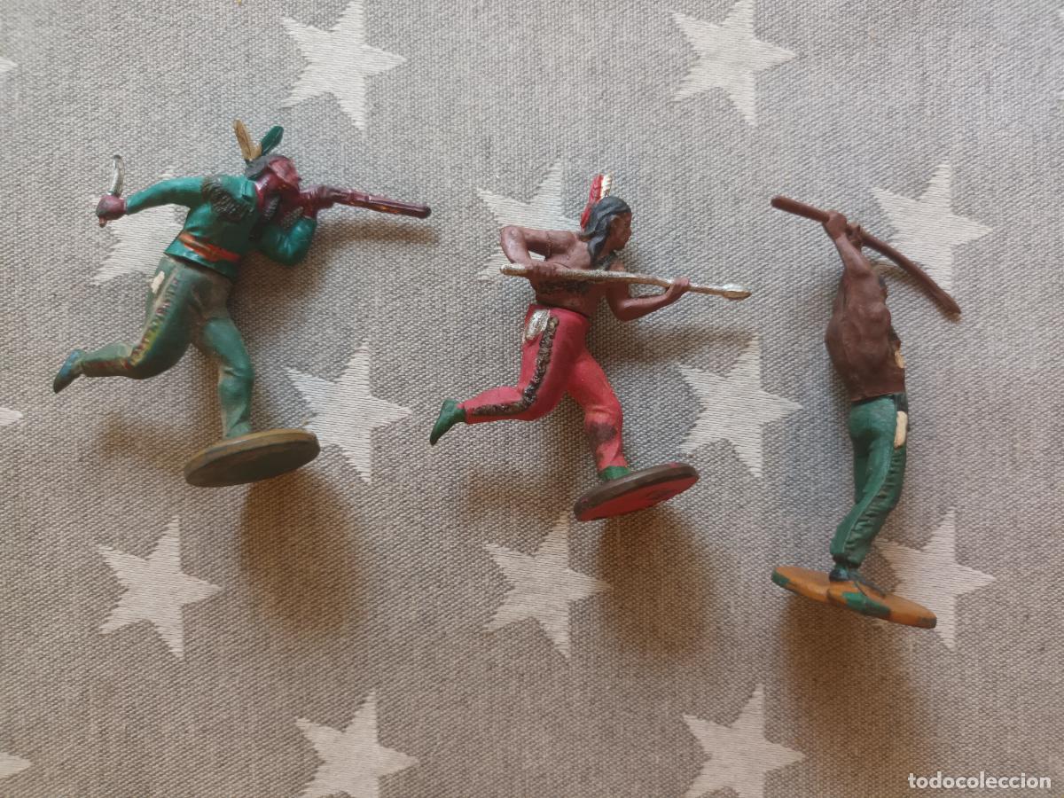 Figuras de goma y PVC: LOTE FIGURAS PVC GOMA GAMA. TIPO JECSAN REAMSA INDIOS OESTE