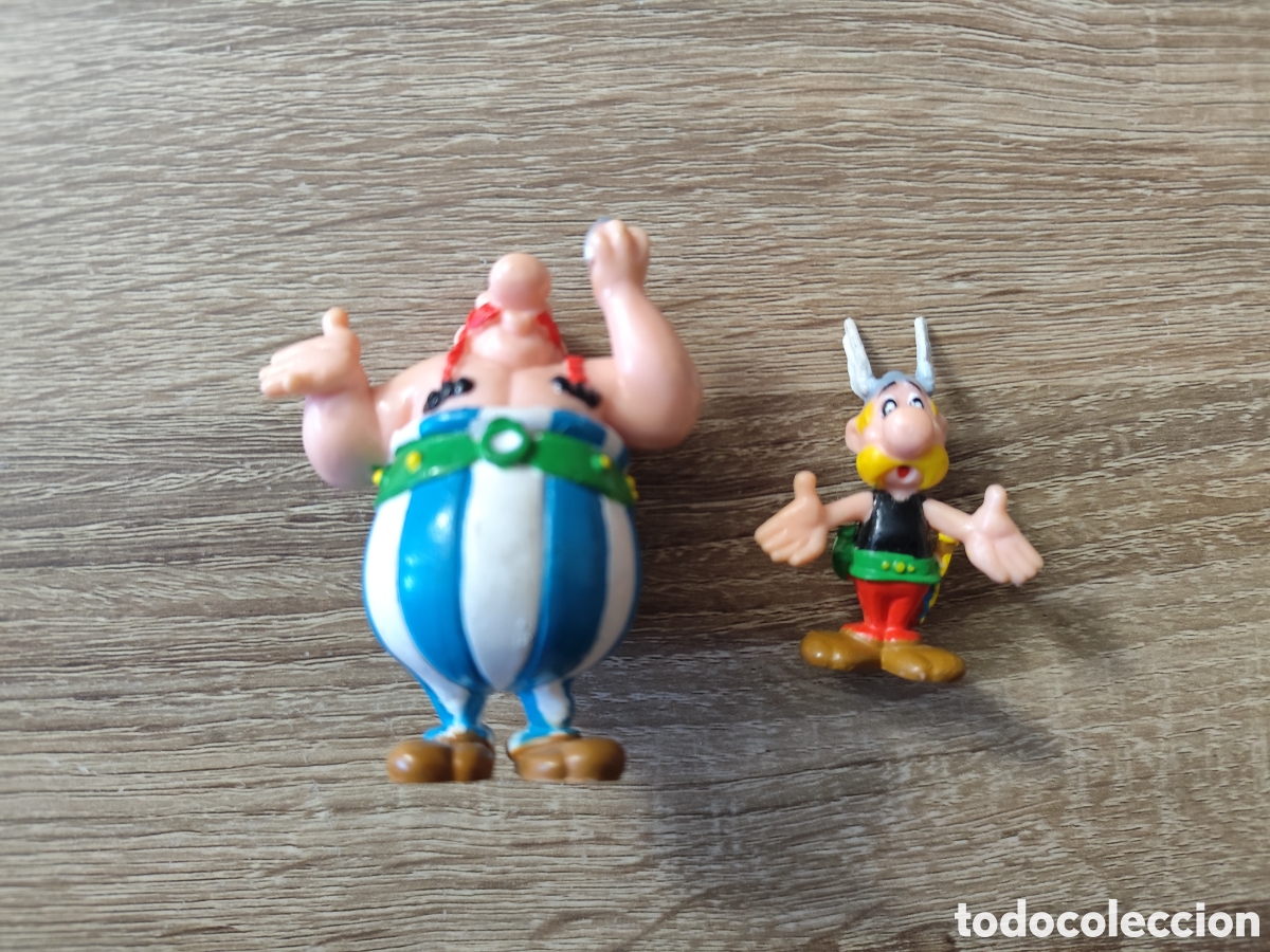 Figuras de goma y PVC: Figuras PVC Asterix y Obelix del parc asterix a&ntilde;os 90 vintage comprado en Francia