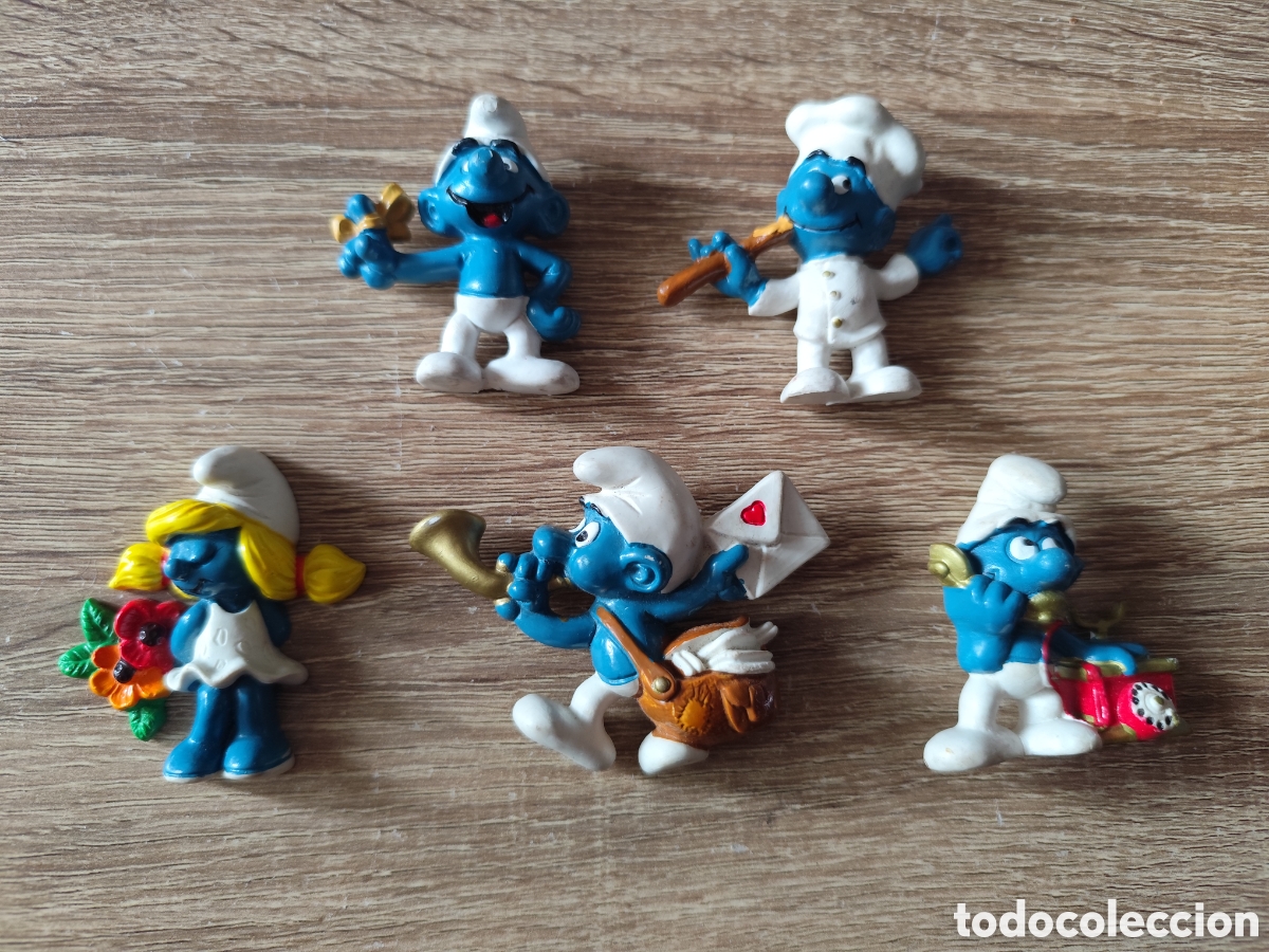 Figuras de goma y PVC: Pitufos Peyo Schleich Pvc antiguos im&aacute;n o colgante precio por cada uno