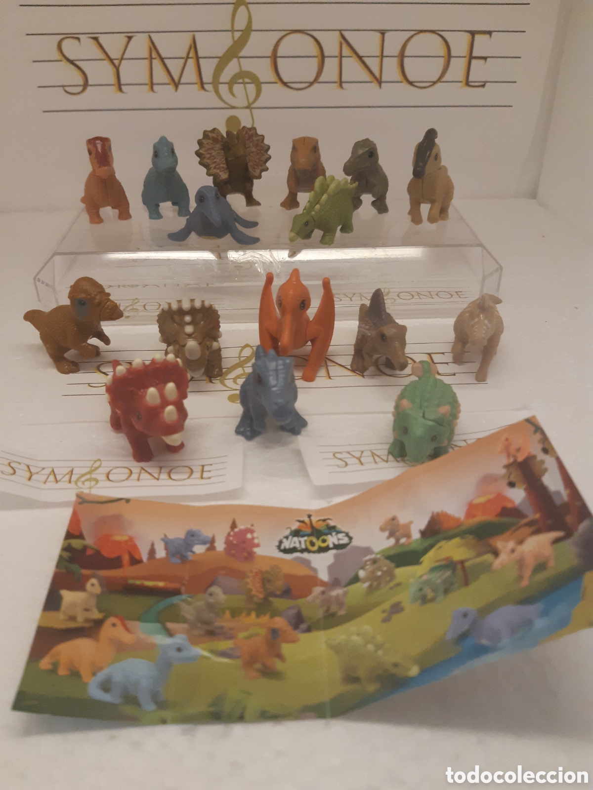 Figuras de goma Kinder: Colecci&oacute;n completa Natoons dinosaurio kinder sorpresa
