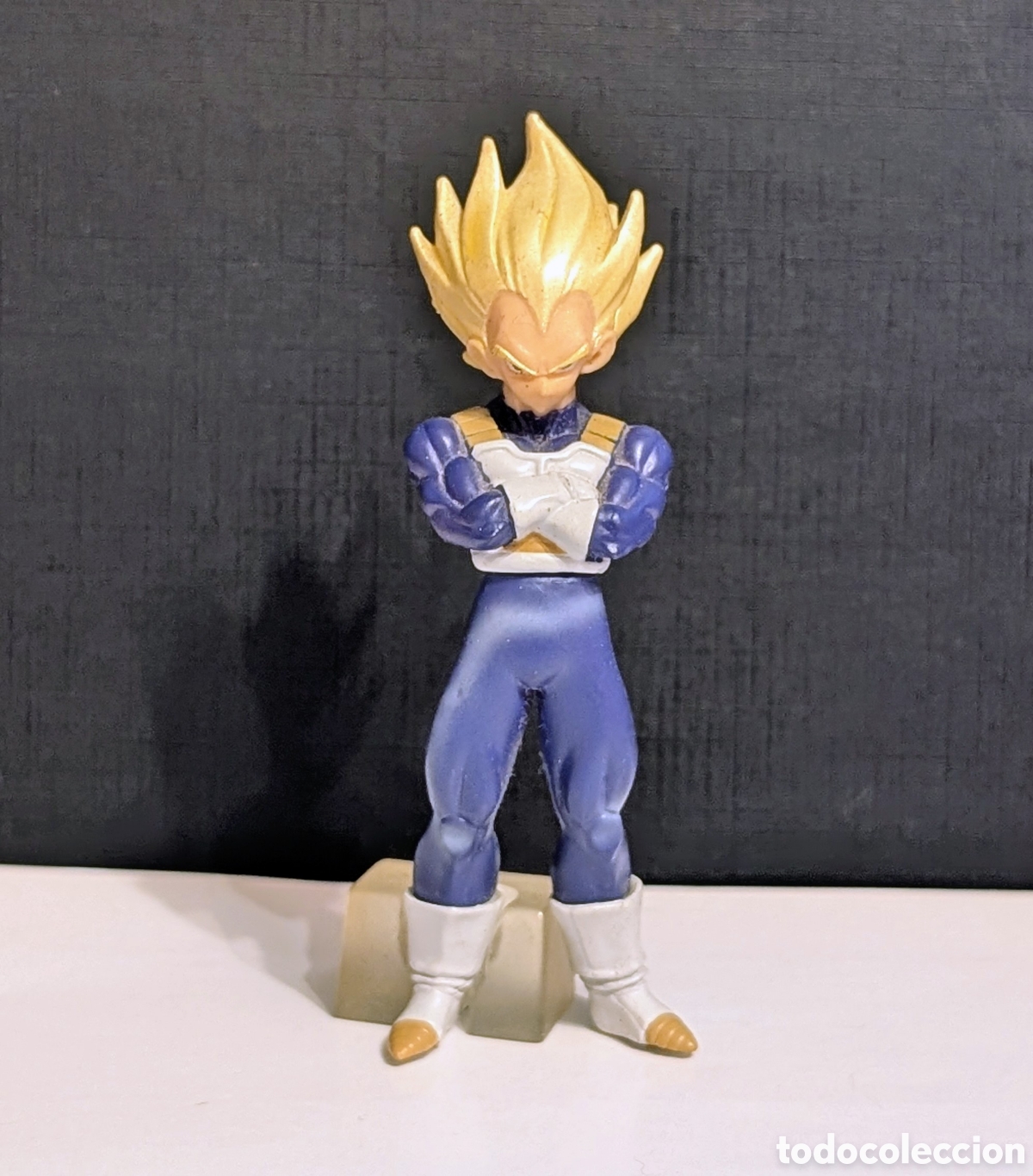 Figuras de goma y PVC: Figura mu&ntilde;eco Dragon Ball Z Vegeta Super Saiyan Gashapon HG. Serie 5. Bandai. Bola de Dragon.