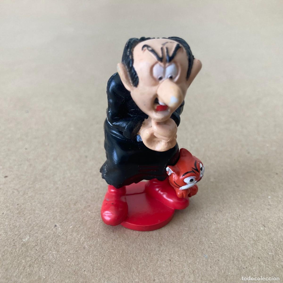 Figuras de goma y PVC: JUGUETE GOMA GARGAMEL CON GATO AZRAEL LOS PITUFOS - PEYO