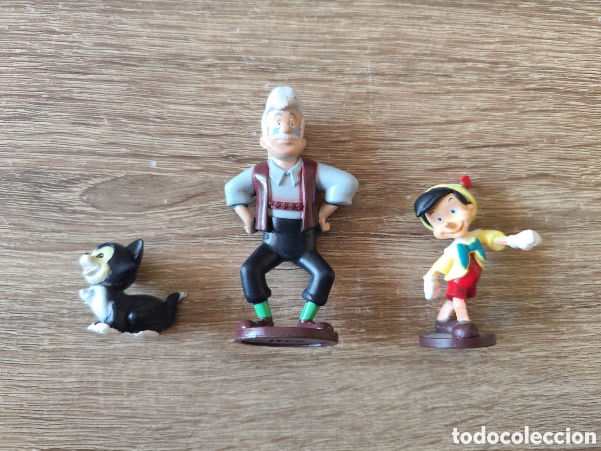 Figuras de goma y PVC: 3 Figuras Pvc Figaro Gepeto y Pinocho Disney precio por las 3