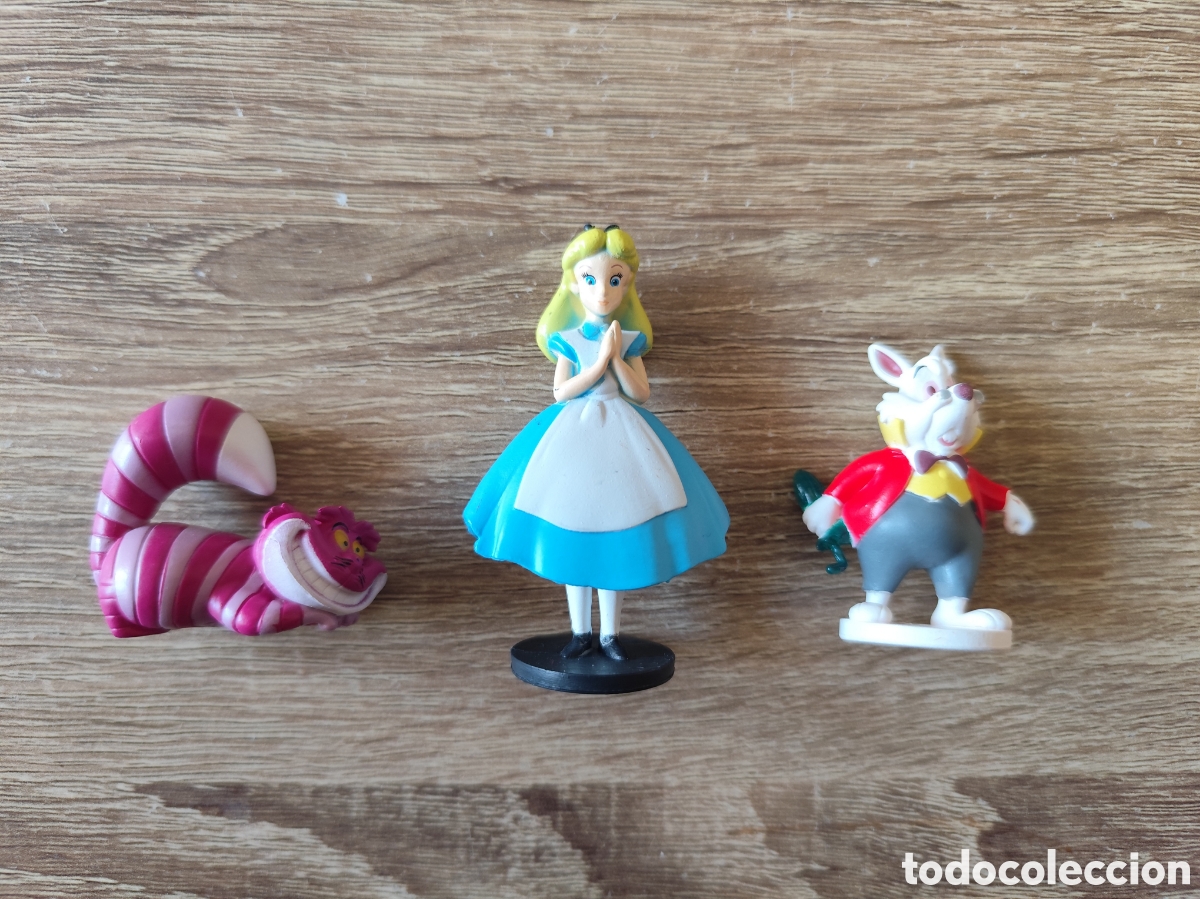 Figuras de goma y PVC: 3 Figuras Pvc Alicia Pais Maravillas Conejo y Gato Disney precio por las 3