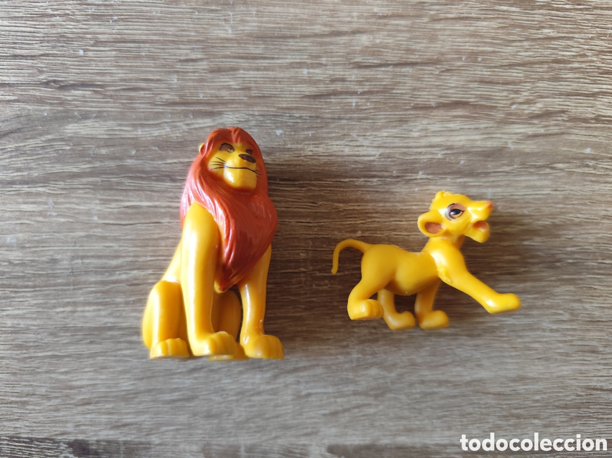 Figuras de goma y PVC: 2 Figuras Pvc Simba y Mufasa Rey Leon Disney precio por las 2