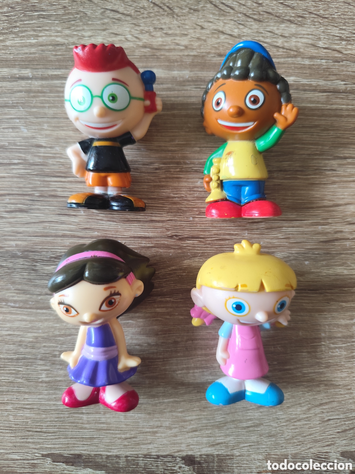 Figuras de goma y PVC: 4 figuras Little Einsteins dibujos animados Disney, precio por las 4, algo desgastadas