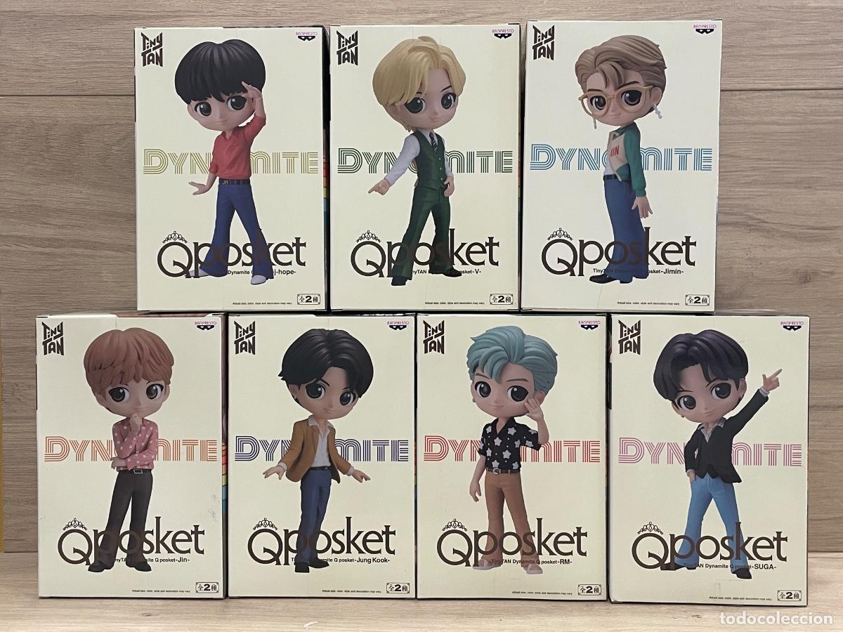 Figuras de goma y PVC: Banpresto Figura Q Posket BTS - Set de las 7 Figuras Completo &ndash; Tinytan Dynamite - Versi&oacute;n A