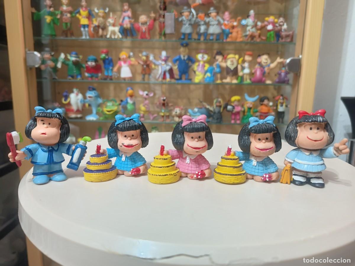 Figuras de goma y PVC: Ocasion coleccionistas ! Lote 5 figuras diferentes goma pvc comics spain a&ntilde;os 80 Mafalda