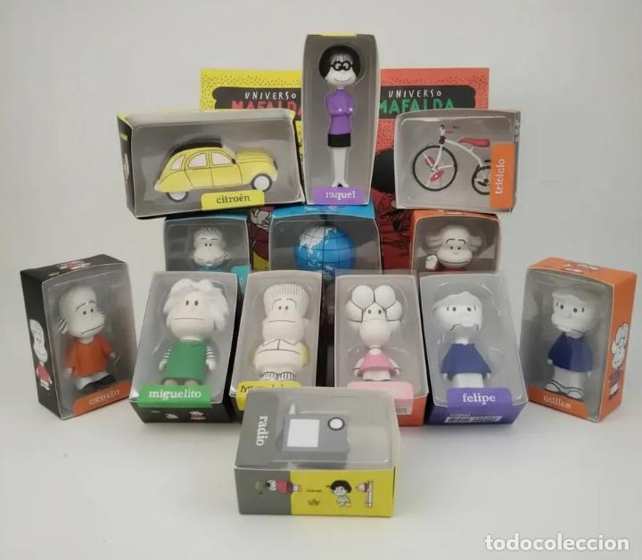 Figuras de goma y PVC: coleccion completa 12 mu&ntilde;ecos Mafalda y sus amigos con saciculo