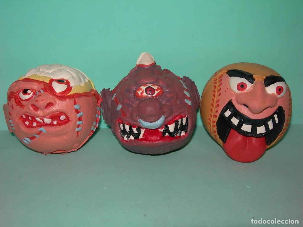 Figuras de goma y PVC: COLECCI&Oacute;N COMPLETA BOLAS MADBALLS BOOTLEG ORIGINAL A&Ntilde;OS 80 - MADE IN SPAIN - CARABOLAS MONSTRUO -