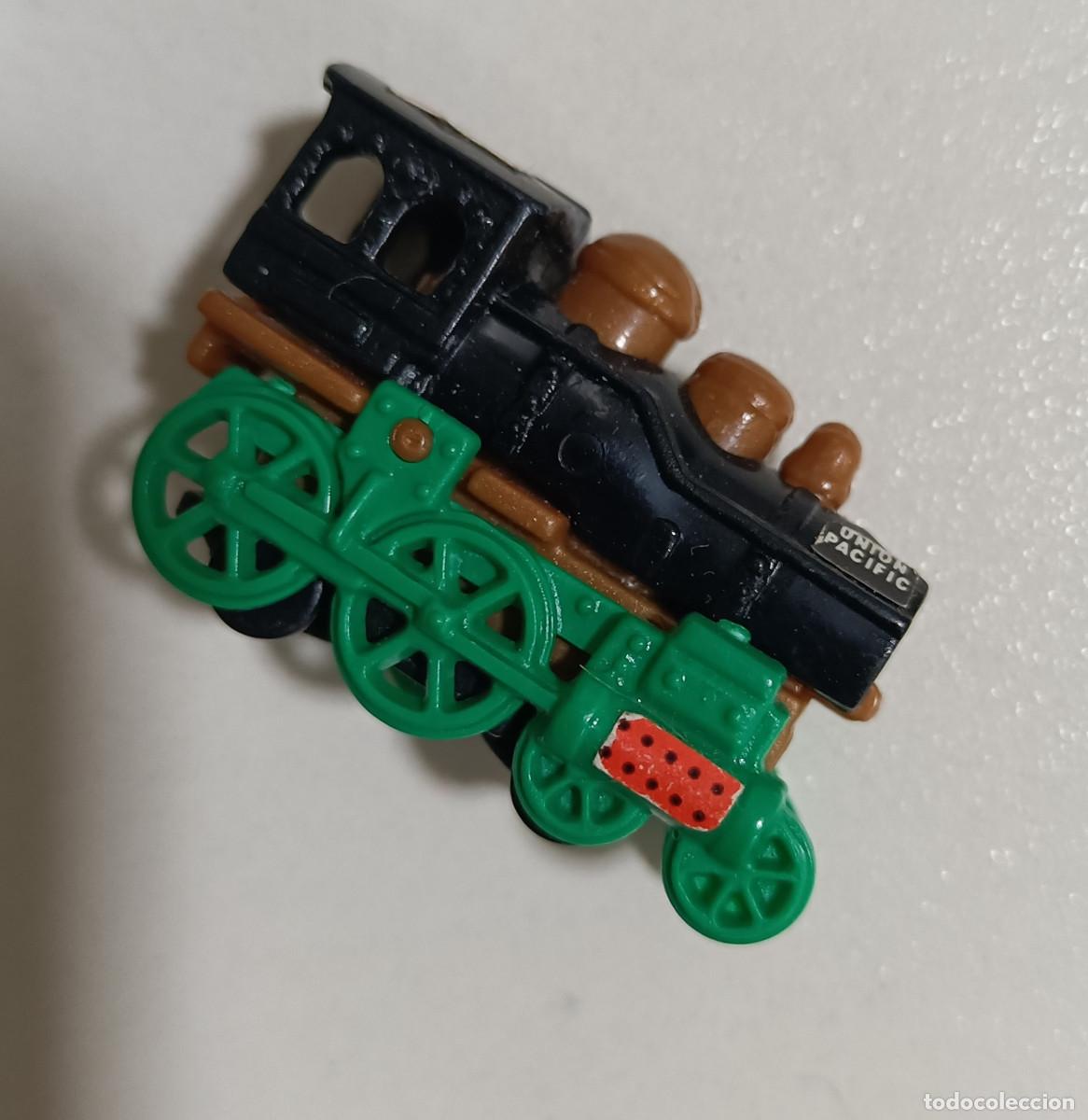 Figuras de goma Kinder: kinder locomotora tren miniatura escala vehiculo montable antiguo