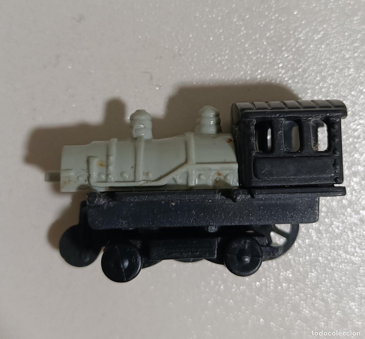 Figuras de goma Kinder: kinder locomotora tren miniatura escala vehiculo montable antiguo
