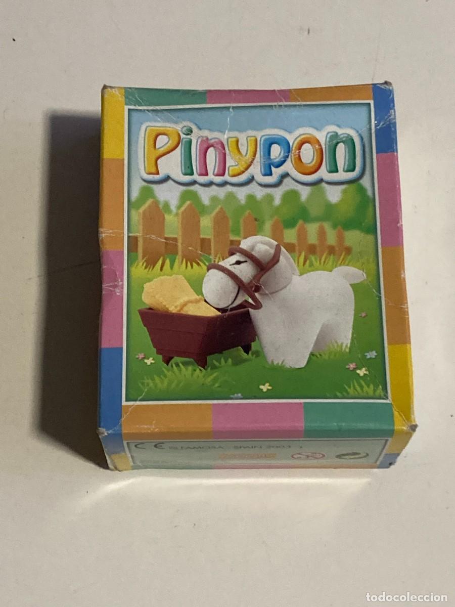 Figuras de goma y PVC: Caballo de la granja Pinypon a&ntilde;os 80 en su caja