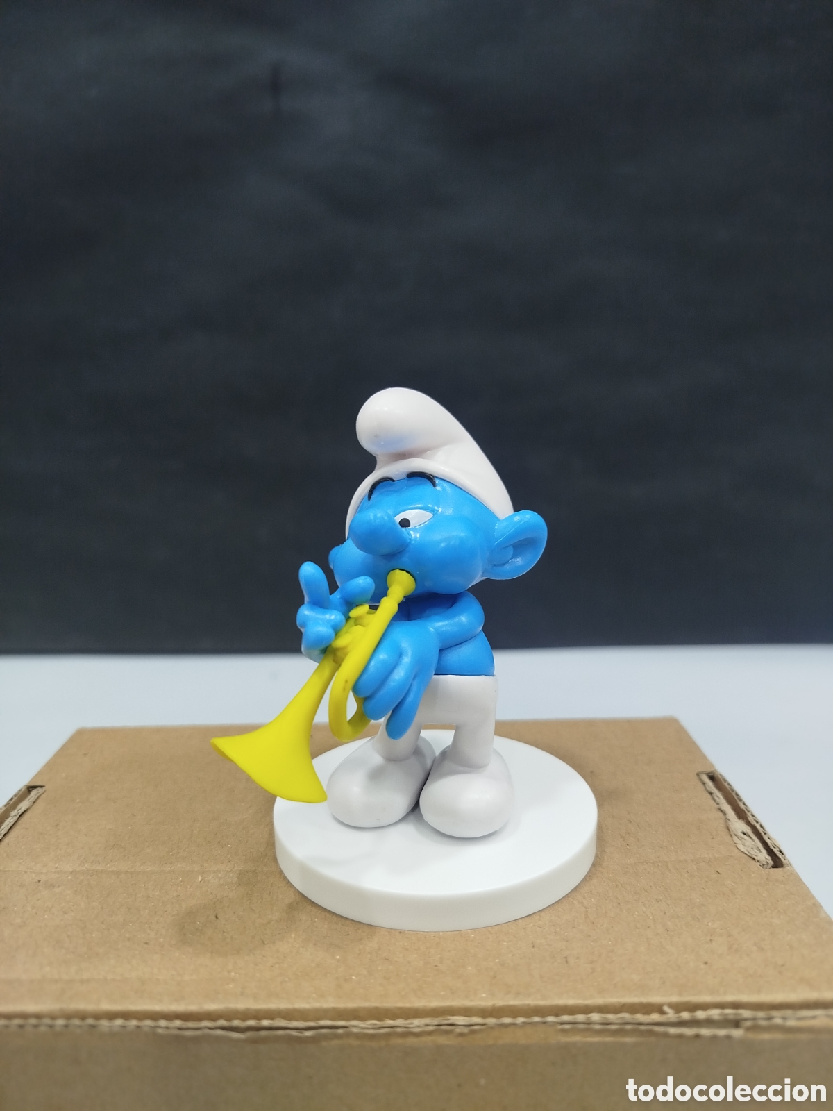 Figuras de goma y PVC: Figura pvc Los pitufos Musico Peyo 2016