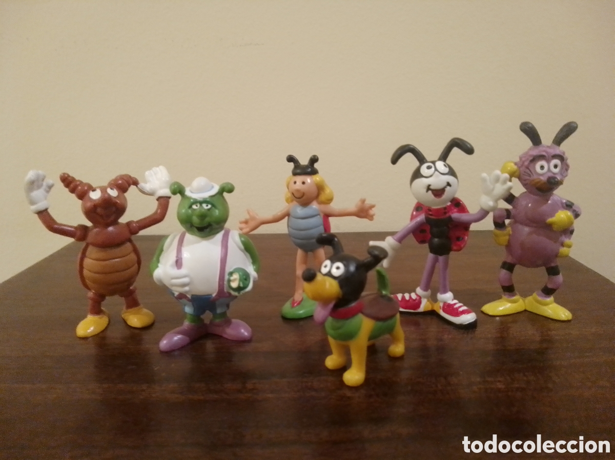 Figuras de goma y PVC: Lote 6 figuras goma PVC Ferdy - Schleich - Set completo - 1986 - Animaci&oacute;n 80s - Nuevas de almac&eacute;n