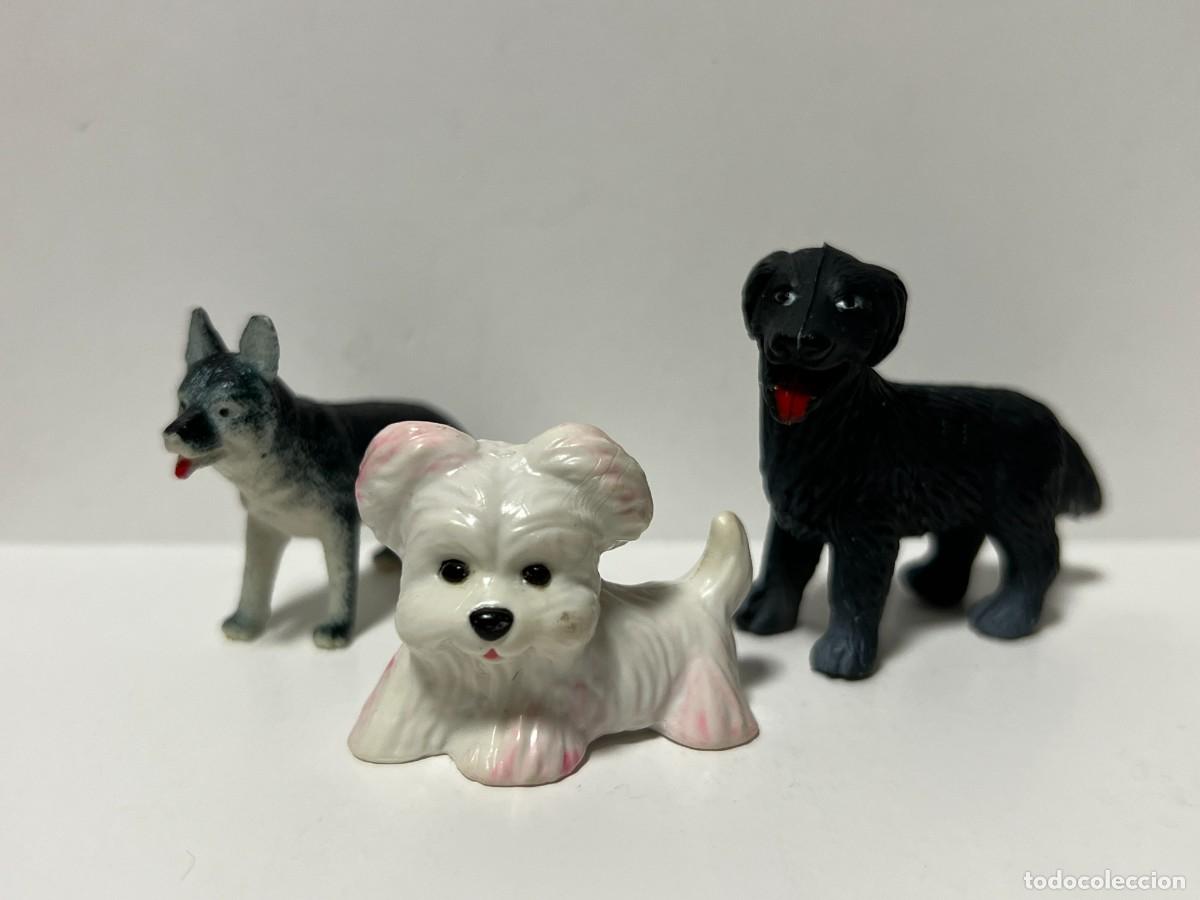 Figuras de goma y PVC: FIGURA PERRITOS, 3 CMS LOTE X4