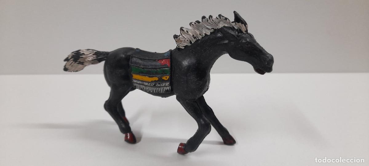 Rubber and PVC Figures: CABALLO PARA INDIO . REALIZADO POR LAFREDO . SERIE GRANDE . ORIGINAL A&Ntilde;OS 60 . ALTURA TOTAL 9,8 CM
