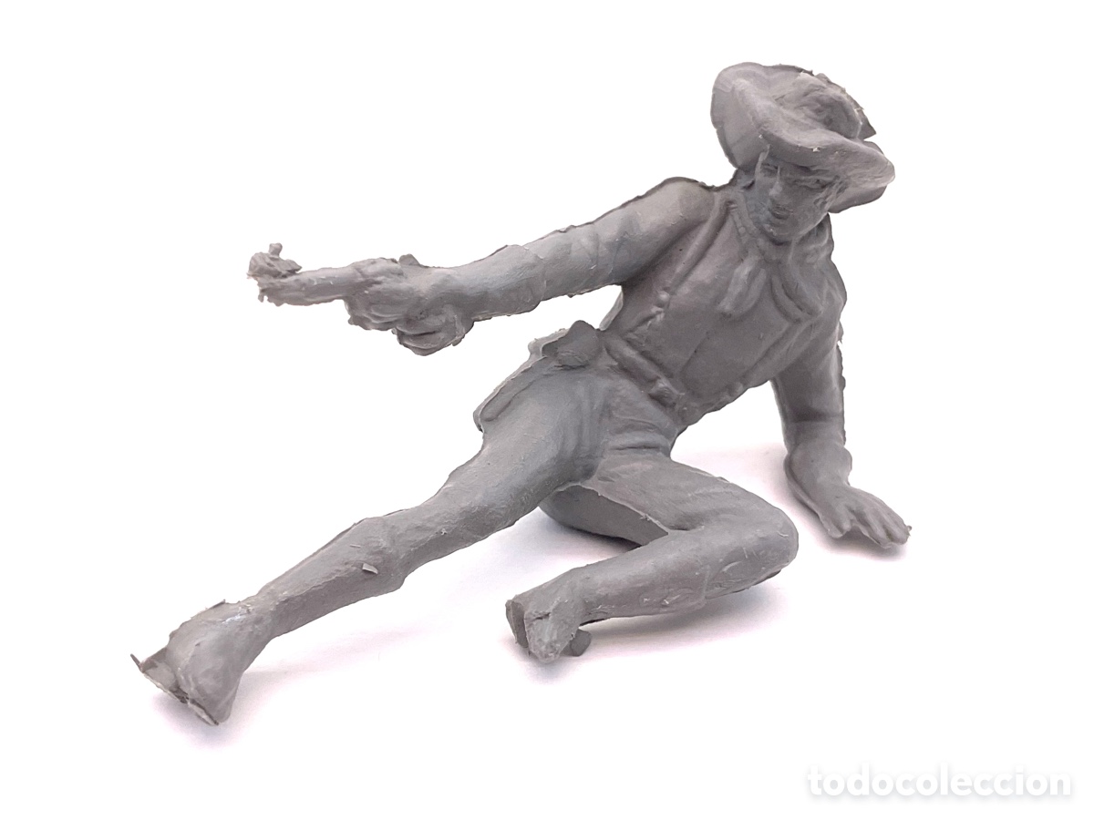 Figuras de goma y PVC: ANTIGUA FIGURA EN PLASTICO DE SOLDADO CONFEDERADO.