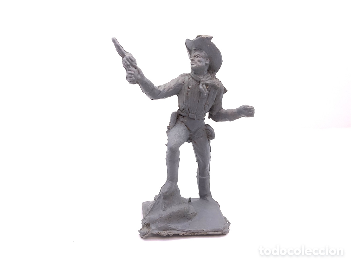 Figurines en Caoutchouc et PVC: ANTIGUA FIGURA EN PLASTICO DE SOLDADO CONFEDERADO.