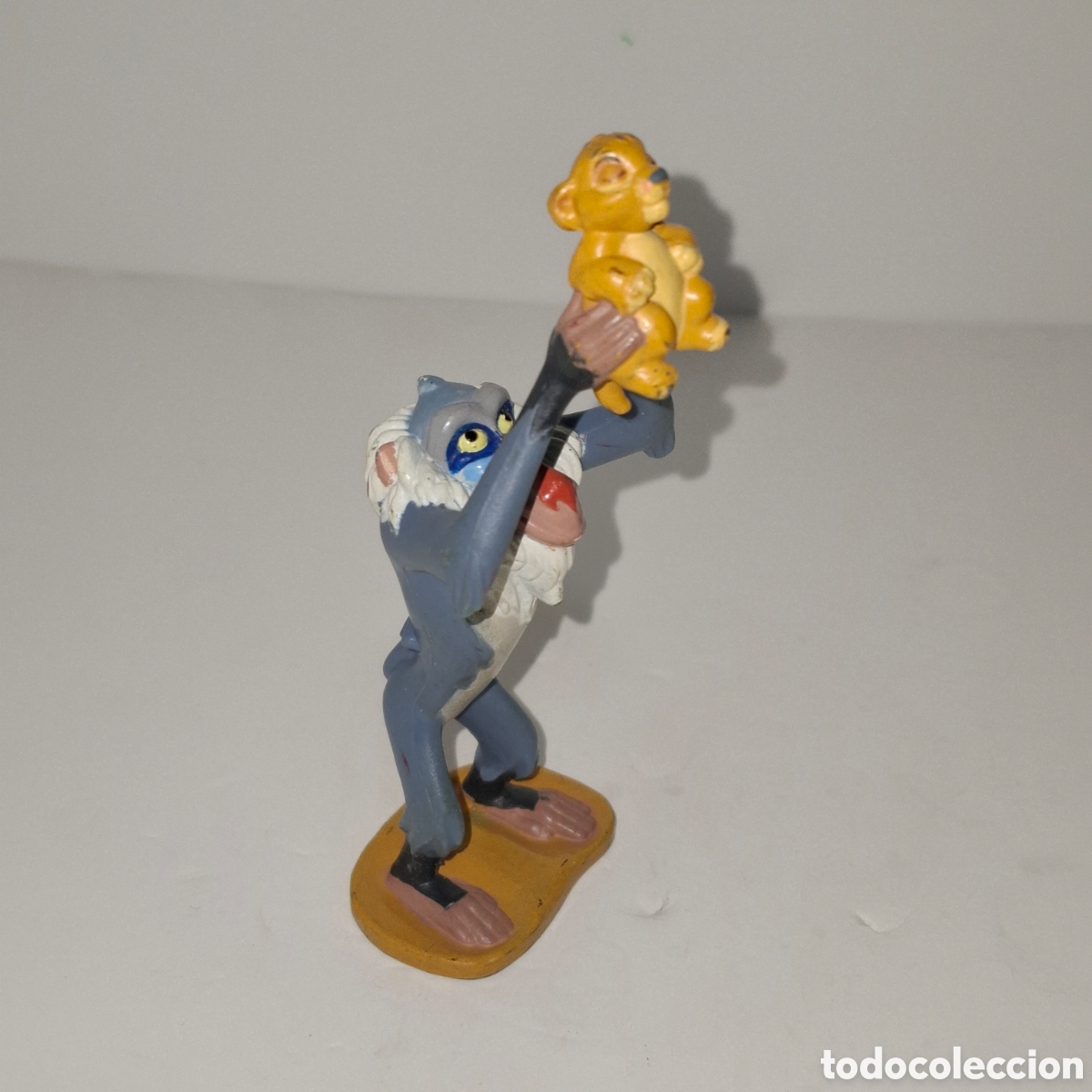 Figuras de goma y PVC: WALT DISNEY FIGURA DE PVC RAFIKI CON SIMBA EL REY LEON